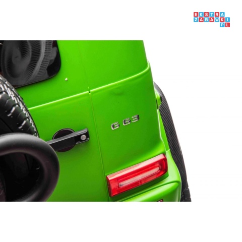 [DK-G63.MATT] Mercedes Benz G63 AMG XXL 4x200W 24V/14Ah lakierowany, koła EVA, LED, ekoskóra - zielony mat