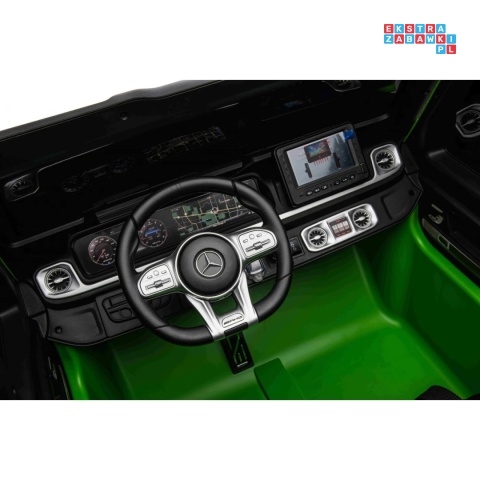 [DK-G63.MATT] Mercedes Benz G63 AMG XXL 4x200W 24V/14Ah lakierowany, koła EVA, LED, ekoskóra - zielony mat