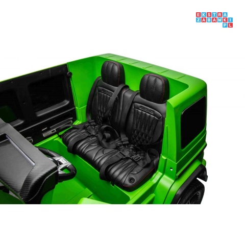 [DK-G63.MATT] Mercedes Benz G63 AMG XXL 4x200W 24V/14Ah lakierowany, koła EVA, LED, ekoskóra - zielony mat