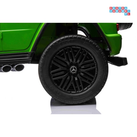 [DK-G63.MATT] Mercedes Benz G63 AMG XXL 4x200W 24V/14Ah lakierowany, koła EVA, LED, ekoskóra - zielony mat