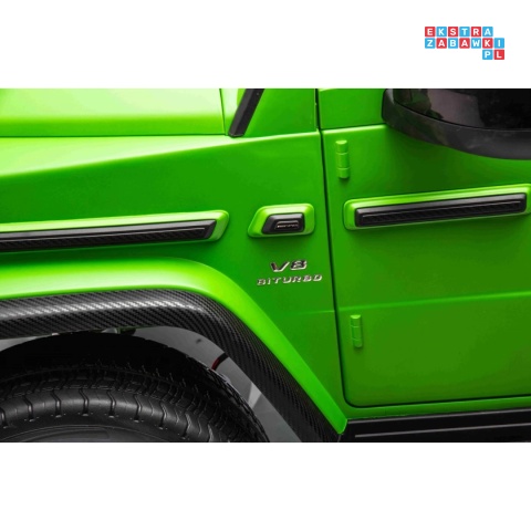 [DK-G63.MATT] Mercedes Benz G63 AMG XXL 4x200W 24V/14Ah lakierowany, koła EVA, LED, ekoskóra - zielony mat
