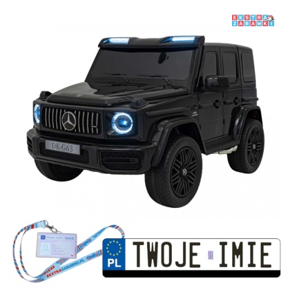 Czarny Mercedes G63 AMG XXL na akumulator - 4x200W, 24V/14Ah, EVA, LED, ekoskóra - [DK-G63]