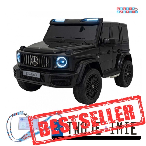 Czarny Mercedes G63 AMG XXL na akumulator - 4x200W, 24V/14Ah, EVA, LED, ekoskóra - [DK-G63]