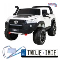 [HL850] Toyota Hilux dwuosobowy na akumulator 4x200W 24V/20Ah ekoskóra LED EVA - biały