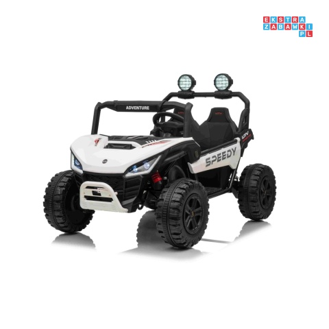 [SX3558] Buggy SPEEDY na akumulator 4x200W 24V/10Ah ekoskóra LED EVA - biały