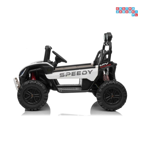 [SX3558] Buggy SPEEDY na akumulator 4x200W 24V/10Ah ekoskóra LED EVA - biały