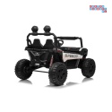 [SX3558] Buggy SPEEDY na akumulator 4x200W 24V/10Ah ekoskóra LED EVA - biały