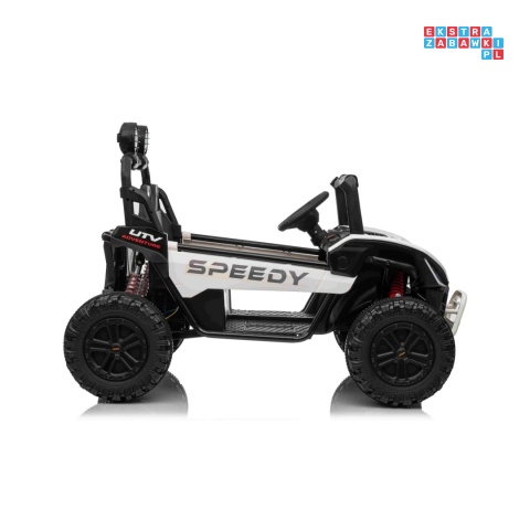 [SX3558] Buggy SPEEDY na akumulator 4x200W 24V/10Ah ekoskóra LED EVA - biały