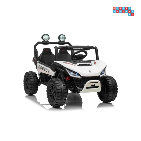 [SX3558] Buggy SPEEDY na akumulator 4x200W 24V/10Ah ekoskóra LED EVA - biały