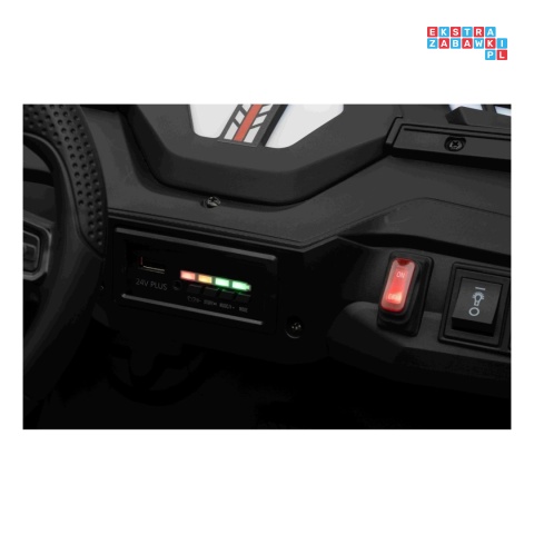 [SX3558] Buggy SPEEDY na akumulator 4x200W 24V/10Ah ekoskóra LED EVA - biały