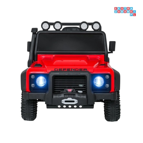 [QLS-8605] Land Rover Defender 110 SVX Concept na akumulator 2x100W 24V/7Ah EVA bluetooth ekoskóra - czerwony