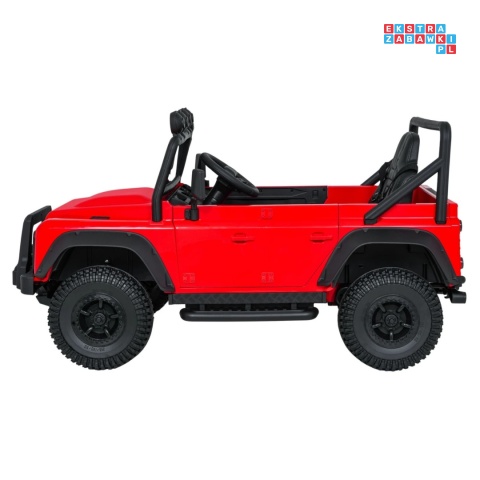 [QLS-8605] Land Rover Defender 110 SVX Concept na akumulator 2x100W 24V/7Ah EVA bluetooth ekoskóra - czerwony
