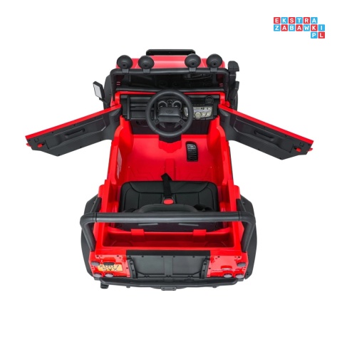 [QLS-8605] Land Rover Defender 110 SVX Concept na akumulator 2x100W 24V/7Ah EVA bluetooth ekoskóra - czerwony