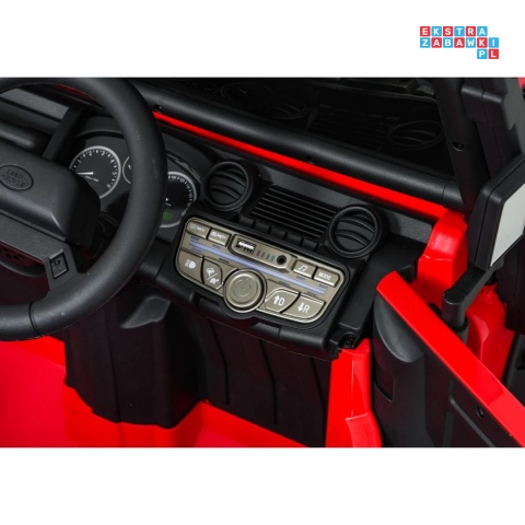 [QLS-8605] Land Rover Defender 110 SVX Concept na akumulator 2x100W 24V/7Ah EVA bluetooth ekoskóra - czerwony