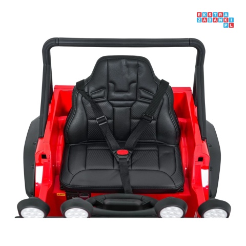 [QLS-8605] Land Rover Defender 110 SVX Concept na akumulator 2x100W 24V/7Ah EVA bluetooth ekoskóra - czerwony