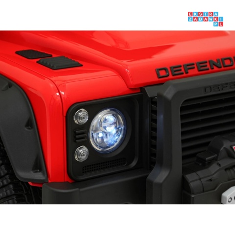 [QLS-8605] Land Rover Defender 110 SVX Concept na akumulator 2x100W 24V/7Ah EVA bluetooth ekoskóra - czerwony