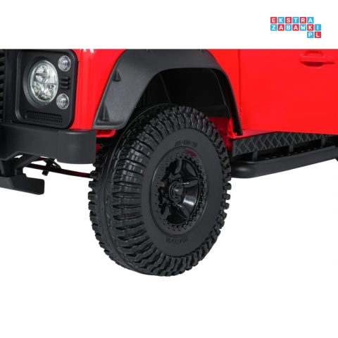 [QLS-8605] Land Rover Defender 110 SVX Concept na akumulator 2x100W 24V/7Ah EVA bluetooth ekoskóra - czerwony