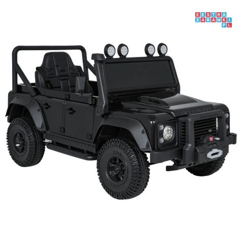 [QLS-8605] Land Rover Defender 110 SVX Concept na akumulator 2x100W 24V/7Ah EVA bluetooth ekoskóra - czarny