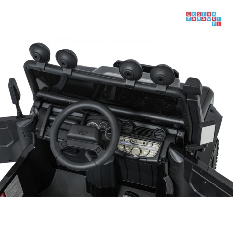 [QLS-8605] Land Rover Defender 110 SVX Concept na akumulator 2x100W 24V/7Ah EVA bluetooth ekoskóra - czarny