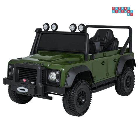[QLS-8605] Land Rover Defender 110 SVX Concept na akumulator 2x100W 24V/7Ah EVA bluetooth ekoskóra - zielony