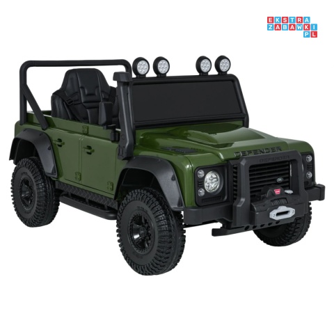 [QLS-8605] Land Rover Defender 110 SVX Concept na akumulator 2x100W 24V/7Ah EVA bluetooth ekoskóra - zielony