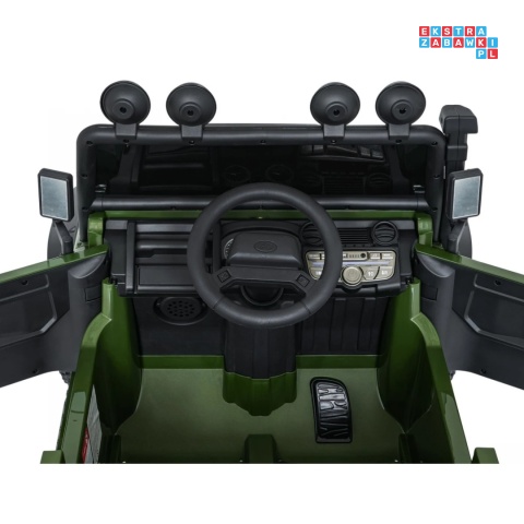 [QLS-8605] Land Rover Defender 110 SVX Concept na akumulator 2x100W 24V/7Ah EVA bluetooth ekoskóra - zielony