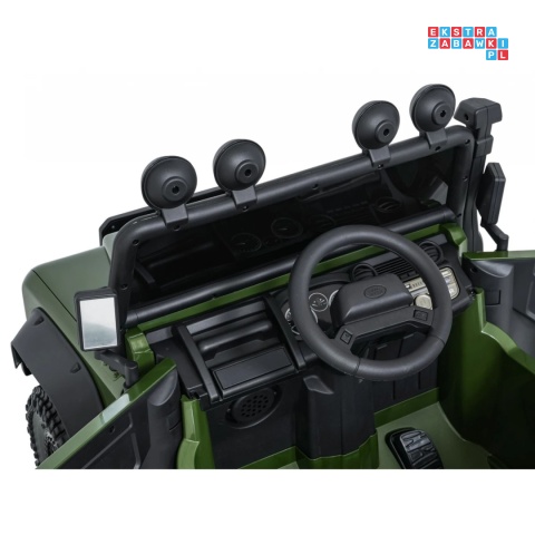 [QLS-8605] Land Rover Defender 110 SVX Concept na akumulator 2x100W 24V/7Ah EVA bluetooth ekoskóra - zielony