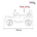 [QLS-8605] Land Rover Defender 110 SVX Concept na akumulator 2x100W 24V/7Ah EVA bluetooth ekoskóra - różowy