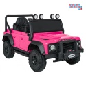 [QLS-8605] Land Rover Defender 110 SVX Concept na akumulator 2x100W 24V/7Ah EVA bluetooth ekoskóra - różowy