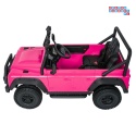 [QLS-8605] Land Rover Defender 110 SVX Concept na akumulator 2x100W 24V/7Ah EVA bluetooth ekoskóra - różowy
