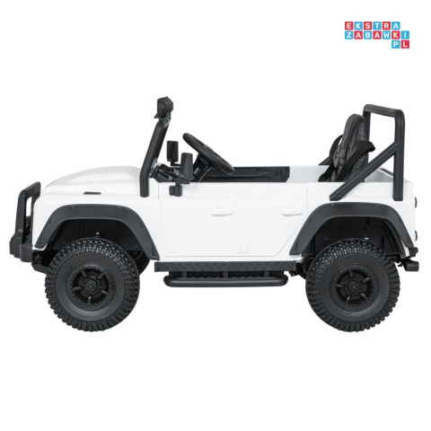 [QLS-8605] Land Rover Defender 110 SVX Concept na akumulator 2x100W 24V/7Ah EVA bluetooth ekoskóra - biały