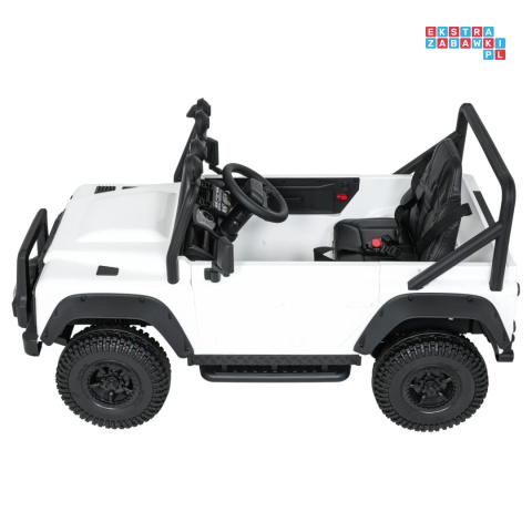 [QLS-8605] Land Rover Defender 110 SVX Concept na akumulator 2x100W 24V/7Ah EVA bluetooth ekoskóra - biały