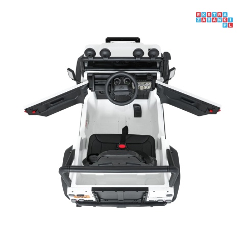 [QLS-8605] Land Rover Defender 110 SVX Concept na akumulator 2x100W 24V/7Ah EVA bluetooth ekoskóra - biały