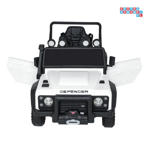 [QLS-8605] Land Rover Defender 110 SVX Concept na akumulator 2x100W 24V/7Ah EVA bluetooth ekoskóra - biały