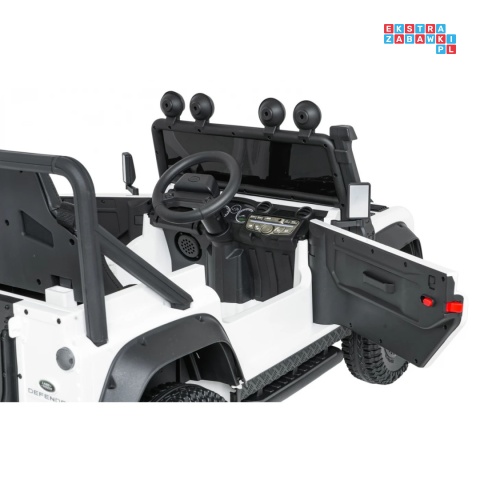 [QLS-8605] Land Rover Defender 110 SVX Concept na akumulator 2x100W 24V/7Ah EVA bluetooth ekoskóra - biały