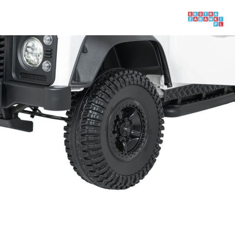 [QLS-8605] Land Rover Defender 110 SVX Concept na akumulator 2x100W 24V/7Ah EVA bluetooth ekoskóra - biały
