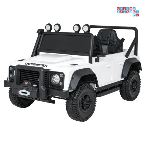 [QLS-8605] Land Rover Defender 110 SVX Concept na akumulator 2x100W 24V/7Ah EVA bluetooth ekoskóra - biały