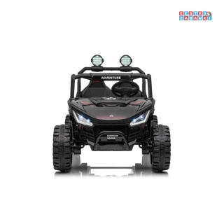 Czarny Buggy SPEEDY buggy na akumulator 4x4 - czarny, 4x200W, ekoskóra, LED, EVA [SX3558]
