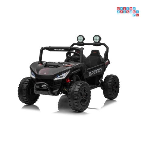 [SX3558] Buggy SPEEDY na akumulator 4x200W 24V/10Ah ekoskóra LED EVA - czarny