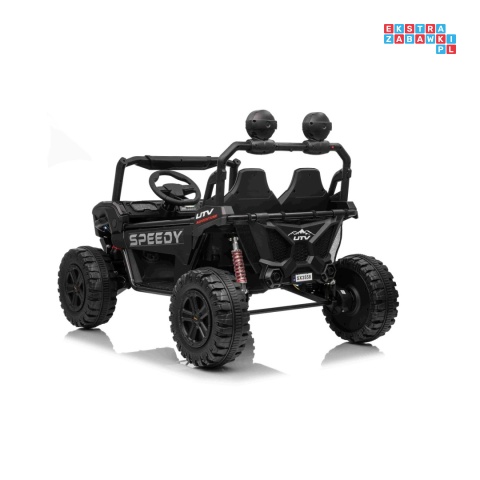 [SX3558] Buggy SPEEDY na akumulator 4x200W 24V/10Ah ekoskóra LED EVA - czarny