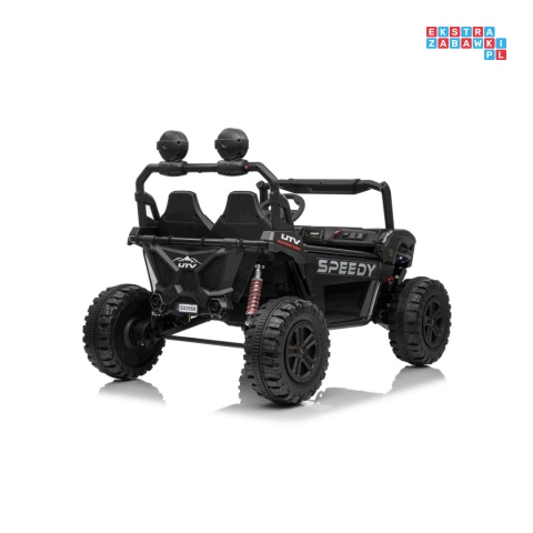 [SX3558] Buggy SPEEDY na akumulator 4x200W 24V/10Ah ekoskóra LED EVA - czarny