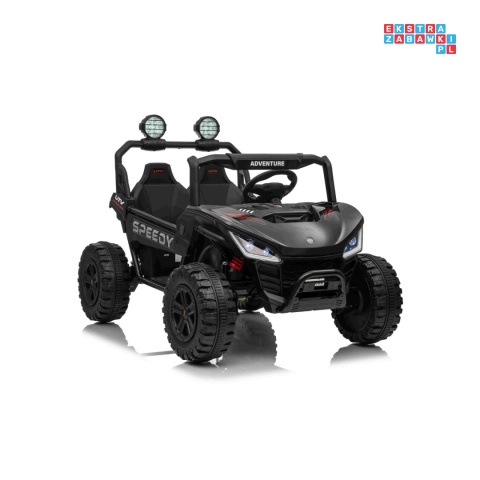 [SX3558] Buggy SPEEDY na akumulator 4x200W 24V/10Ah ekoskóra LED EVA - czarny