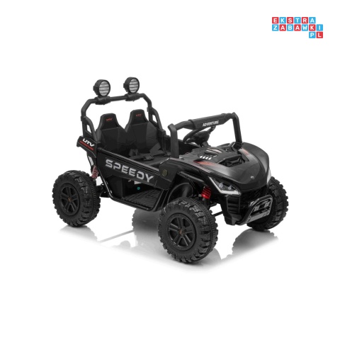 [SX3558] Buggy SPEEDY na akumulator 4x200W 24V/10Ah ekoskóra LED EVA - czarny
