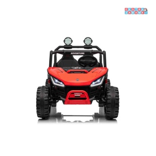 Czerwone SPEEDY buggy na akumulator 4x200W - czerwony, 24V/10Ah, ekoskóra, LED, EVA [SX3558]
