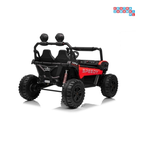 [SX3558] Buggy SPEEDY na akumulator 4x200W 24V/10Ah ekoskóra LED EVA - czerwony