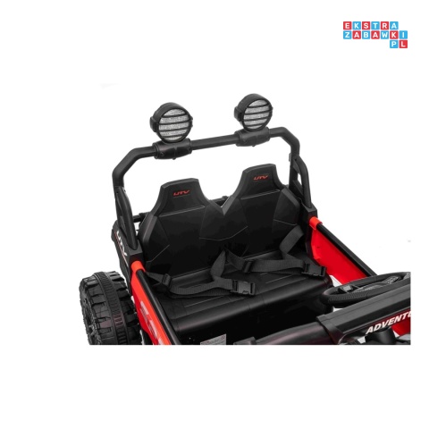 [SX3558] Buggy SPEEDY na akumulator 4x200W 24V/10Ah ekoskóra LED EVA - czerwony