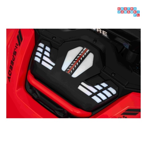 [SX3558] Buggy SPEEDY na akumulator 4x200W 24V/10Ah ekoskóra LED EVA - czerwony