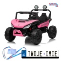 [SX3558] Buggy SPEEDY na akumulator 4x200W 24V/10Ah ekoskóra LED EVA - różowy