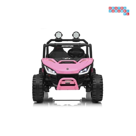 [SX3558] Buggy SPEEDY na akumulator 4x200W 24V/10Ah ekoskóra LED EVA - różowy