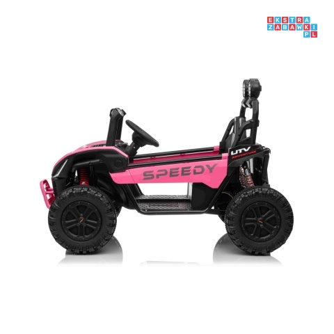 [SX3558] Buggy SPEEDY na akumulator 4x200W 24V/10Ah ekoskóra LED EVA - różowy